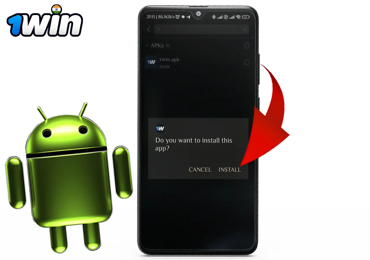 How to download the 1Win mobile app on Android Step 5